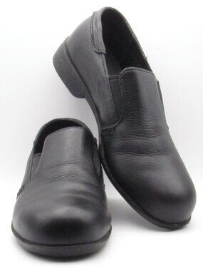 HyTest Black Rosie Women's Leather Steel Toe Safety Shoes Size 7 Very Good Cond